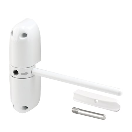 Gibcloser Prime-Line Zinc-Plated White Steel Hydraulic Door Closer KC10HD
